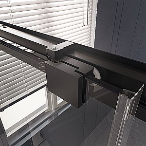 Душевая дверь Veconi Premium Trento PTD30-B-130-01-C4 прозрачная/профиль черный матовый купить в интернет-магазине Sanbest