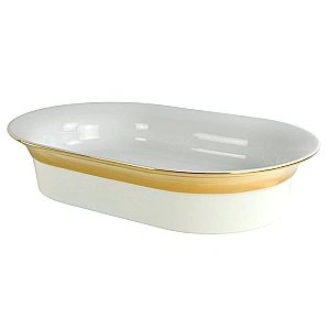 Раковина накладная Migliore MONACO 32078 белая/декор золото купить в интернет-магазине Sanbest