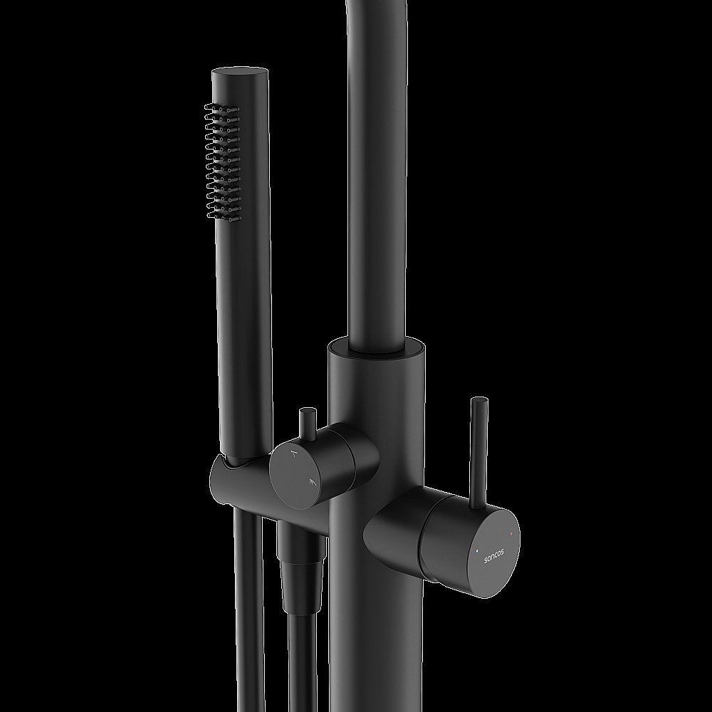 Смеситель для ванны Sancos Etna SC9009MB черный матовый купить в интернет-магазине сантехники Sanbest