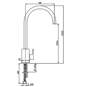 Смеситель для кухни PAINI Dax-R 84CR572RSKM хром купить в интернет-магазине сантехники Sanbest