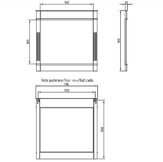 Зеркало Migliore Kantri 112 бежевое в ванную от интернет-магазине сантехники Sanbest