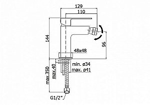 Смеситель для биде Paffoni Elle EL131CR купить в интернет-магазине сантехники Sanbest