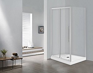 Душевой уголок Esbano Flex ESOGF129PSC 120х90 стекло прозрачное/профиль хром купить в интернет-магазине Sanbest