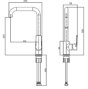 Смеситель для кухни Bien Torres 104 купить в интернет-магазине сантехники Sanbest