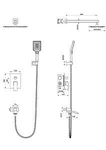 Душевая система встраиваемая WONZON & WOGHAND FIT, Хром (WW-88939009A-CR) купить в интернет-магазине сантехники Sanbest