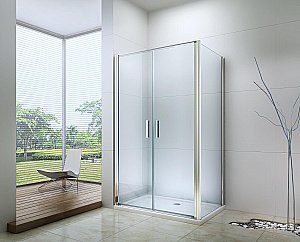 Душевой уголок BERGES LEGOS LS-3 100х80 прозрачное стекло/профиль хром купить в интернет-магазине Sanbest