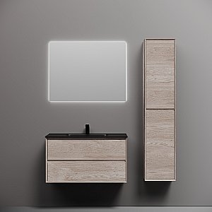 Тумба с раковиной Sancos Marmi 2.0 90 MR2.090EG дуб галифакс натуральный для ванной в интернет-магазине Sanbest