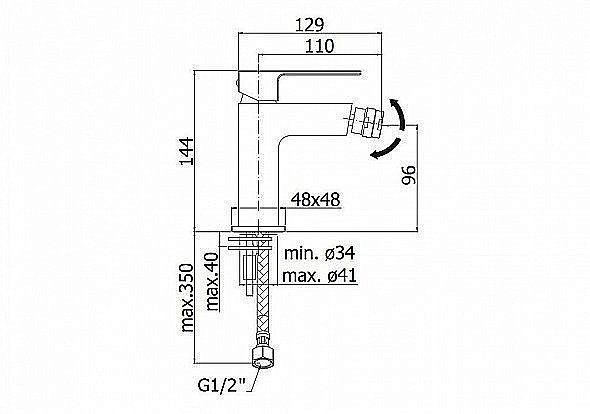 Смеситель для биде Paffoni Elle EL131CR купить в интернет-магазине сантехники Sanbest