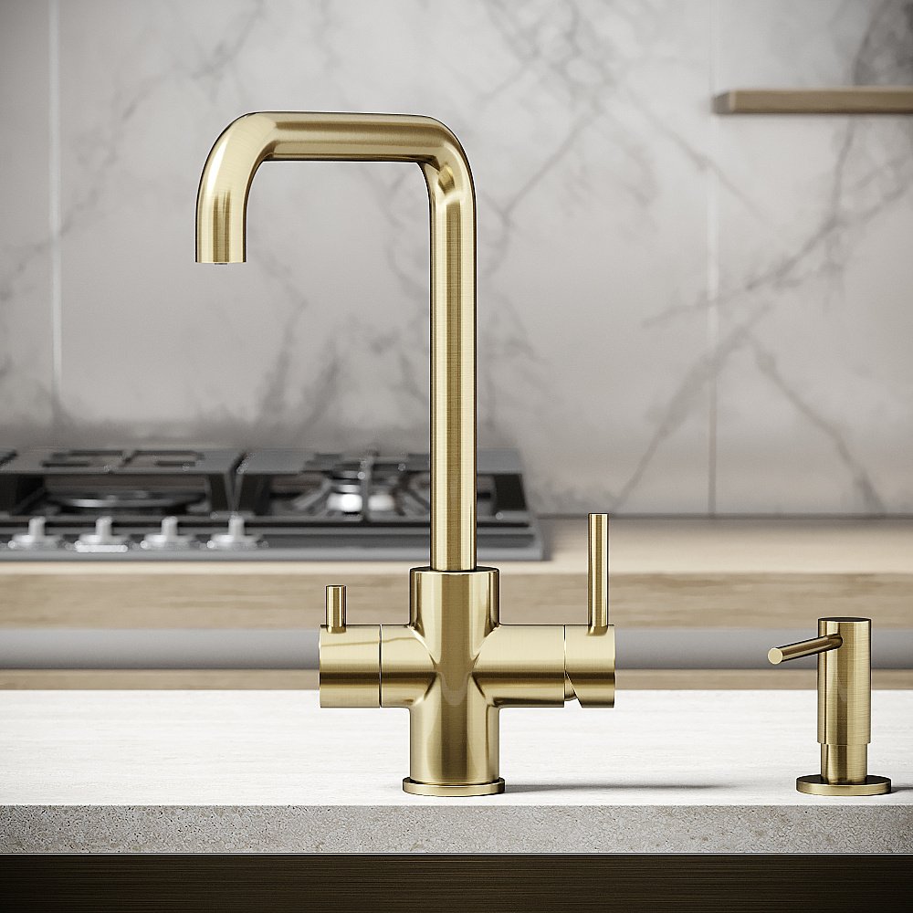 Смеситель для кухни Sancos Vela SC4013BG брашированное золото купить в интернет-магазине сантехники Sanbest