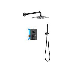 Душевая система Aquatek Оберон AQ1272MB черная матовая купить в интернет-магазине сантехники Sanbest