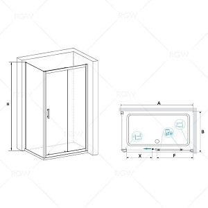 Душевой уголок RGW Passage PA-145 90x100 купить в интернет-магазине Sanbest