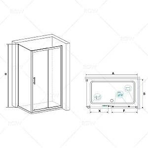 Душевой уголок RGW Passage PA-145 90x100 купить в интернет-магазине Sanbest