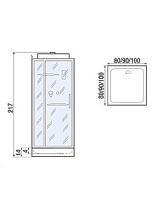 Душевая кабина River TANA 10000013909 90x90 с поддоном купить в интернет-магазине Sanbest