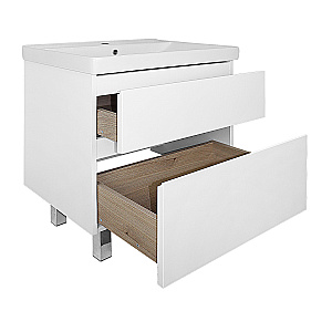 Тумба с раковиной Tempo Azario Мила 70Н CS00092800 белая матовая для ванной в интернет-магазине Sanbest