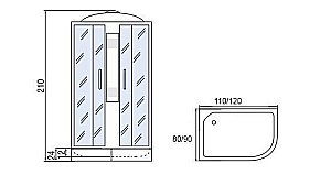 Душевая кабина Мономах МЗ 24 110x80 купить в интернет-магазине Sanbest
