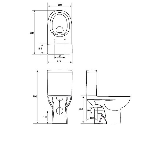 Унитаз Cersanit STREET FUSION Clean On 011 3/5 DPL EO slim с крышкой микролифт, с бачком, безободковый купить в интернет-магазине Sanbest