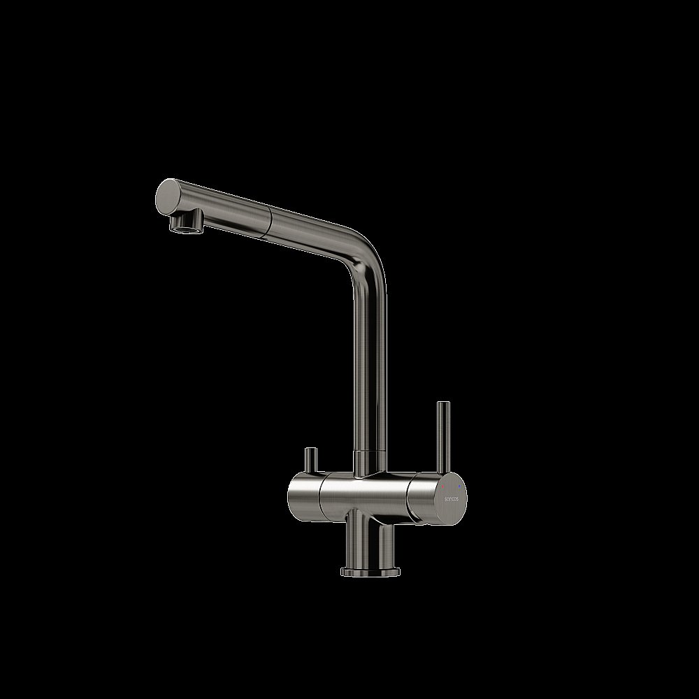 Смеситель для кухни Sancos Spin SC4015GG вороненая сталь купить в интернет-магазине сантехники Sanbest