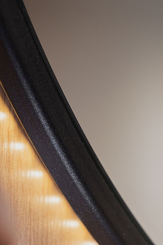 Зеркало Art&Max ASTI AM-Ast-800-DS-FNC-Nero в ванную от интернет-магазине сантехники Sanbest