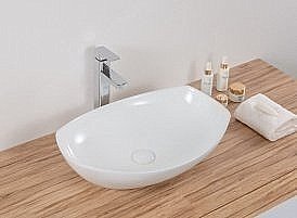 Раковина накладная Gid Creativo 56 N9137 51177 белая купить в интернет-магазине Sanbest