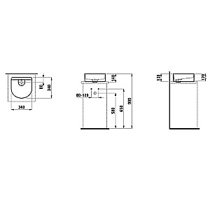 Раковина Laufen Sonar 8.1234.0.000.112.1 купить в интернет-магазине Sanbest