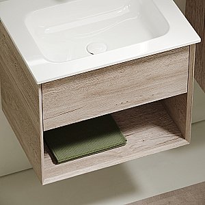 Тумба с раковиной Sancos Marmi 1.0 MR1.060EG дуб галифакс натуральный для ванной в интернет-магазине Sanbest