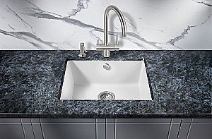 Мойка кухонная Milacio Leon 55 Cuarzo MC.77082 белая купить в интернет-магазине сантехники Sanbest