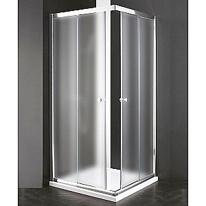 Душевой уголок Cezares Anima 90х90 ANIMA-A-2-90-P-Cr стекло матовое рифленое/профиль хром купить в интернет-магазине Sanbest