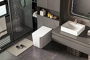 Унитаз ABBER Rechteck AC1212P импульсный смыв, с крышкой микролифт купить в интернет-магазине Sanbest