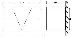 Тумба с раковиной BelBagno VITTORIA 2C SO 100 Grigio Opaco для ванной в интернет-магазине Sanbest