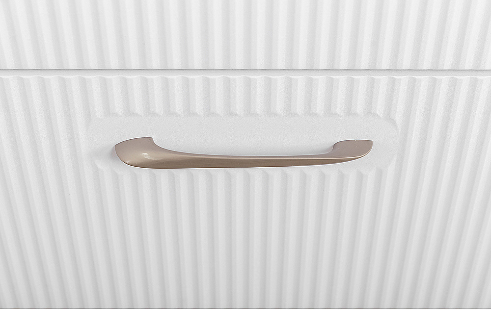 Тумба с раковиной Belbagno DUE 60 ручки в комплекте, белый металлик для ванной в интернет-магазине Sanbest