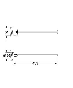 Полотенцедержатель Grohe Essentials 40371001 хром купить в интернет-магазине сантехники Sanbest