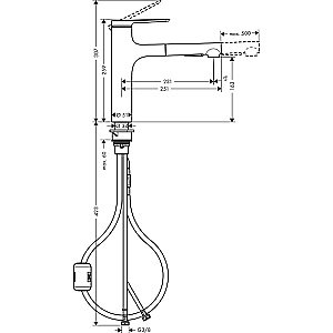 Смеситель для кухни Hansgrohe Zesis M33 74801800 нержавеющая сталь купить в интернет-магазине сантехники Sanbest