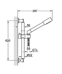 Душевая гарнитура Grohe Sena 28581000 купить в интернет-магазине сантехники Sanbest