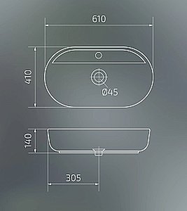 Раковина накладная Gid Lago 61 Br1346 53342 коричневая матовая купить в интернет-магазине Sanbest