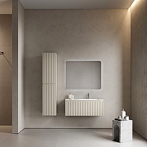Тумба с раковиной Sancos Snob R 1.0 SNR1.0100LCE/SNR1.0100RCE Beige Soft для ванной в интернет-магазине Sanbest