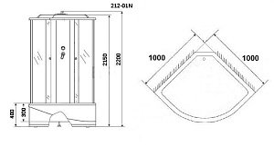 Душевая кабина Niagara NG-212 купить в интернет-магазине Sanbest