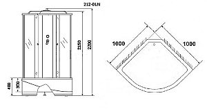 Душевая кабина Niagara Ultra NG-212 100х100 купить в интернет-магазине Sanbest