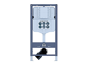 Унитаз подвесной с инсталляцией Aquatek Гелиос SET AQUATEK ГЕЛИОС PNN-03 4в1 белый/кнопка хром матовый, безободковый, с крышкой микролифт, слив торнадо купить в интернет-магазине Sanbest
