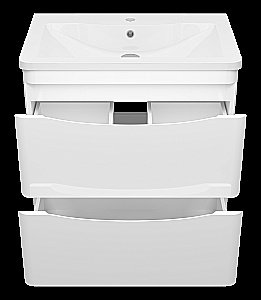 Тумба с раковиной Misty Атлантик - 70 П-Атл-01070-011П2Я белая для ванной в интернет-магазине Sanbest