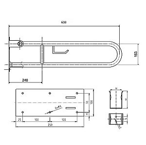 Поручень Bemeta Help 301407271 хром купить в интернет-магазине сантехники Sanbest