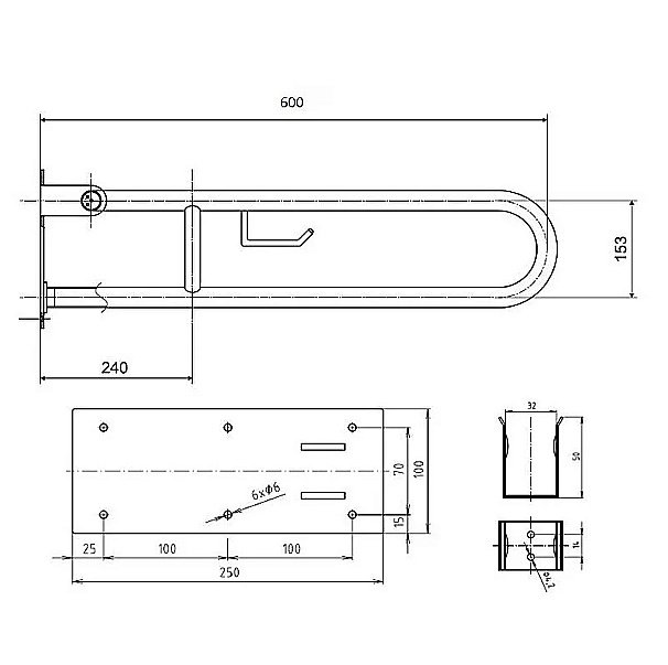 Поручень Bemeta Help 301407271 хром купить в интернет-магазине сантехники Sanbest