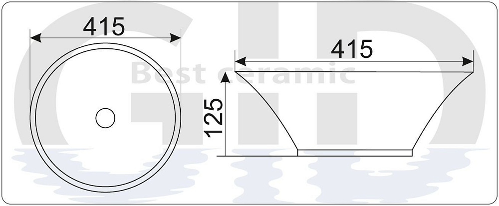 Раковина GID 9381 купить в интернет-магазине Sanbest