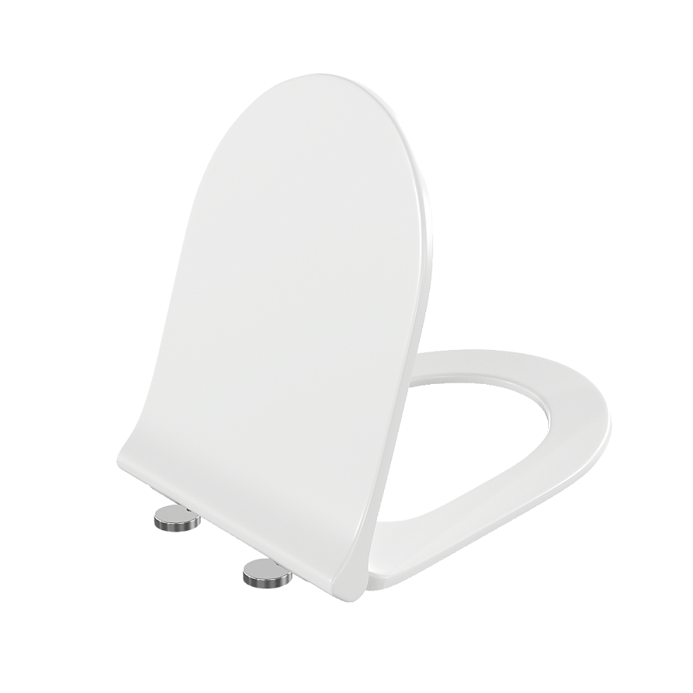 Унитаз подвесной VitrA S50 9003B003-7203 безободковый, с инсталляцией, с крышкой микролифт, белый/клавиша глянцевая белая купить в интернет-магазине Sanbest