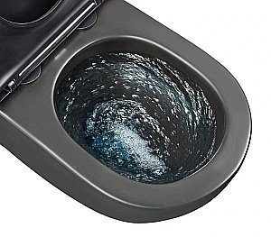 Унитаз подвесной Gid Tr2122TF-Bm черный матовый, безободковый, с крышкой микролифт, слив торнадо купить в интернет-магазине Sanbest