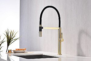 Смеситель для кухни Paulmark Leader Le214101-LG светлое  золото купить в интернет-магазине сантехники Sanbest