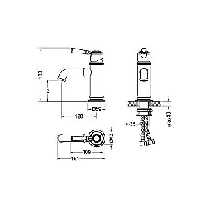 Смеситель для раковины Aquatek Классик AQ1510MB черный матовый купить в интернет-магазине сантехники Sanbest