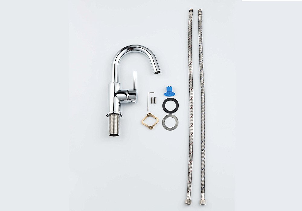 Смеситель для раковины Европа AQ1307CR хром, без донного клапана купить в интернет-магазине сантехники Sanbest