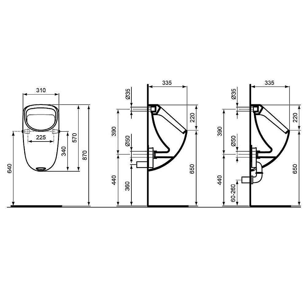 Писсуар Ideal Standard Connect E567101 купить в интернет-магазине Sanbest