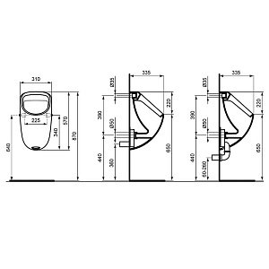 Писсуар Ideal Standard Connect E567101 купить в интернет-магазине Sanbest