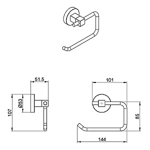 Держатель туалетной бумаги Azario NESSY AZ-73110A хром купить в интернет-магазине сантехники Sanbest
